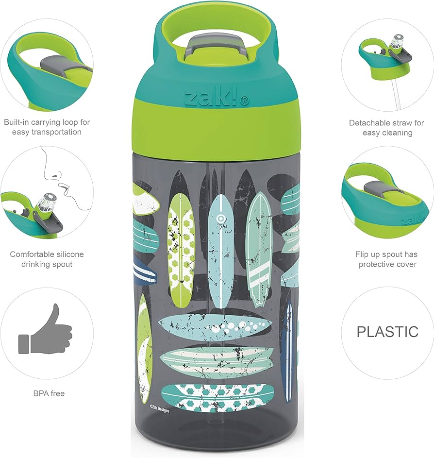 Amazon.com: Zak Designs 16oz Riverside Beach Life Kids Water